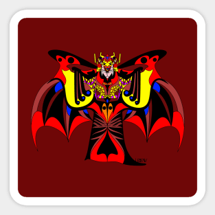 vampire totem in ancient mayan adventure ecopop art Sticker